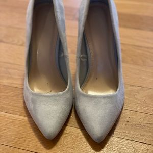 Pastel Blue Suede Heels